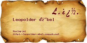 Leopolder Ábel névjegykártya